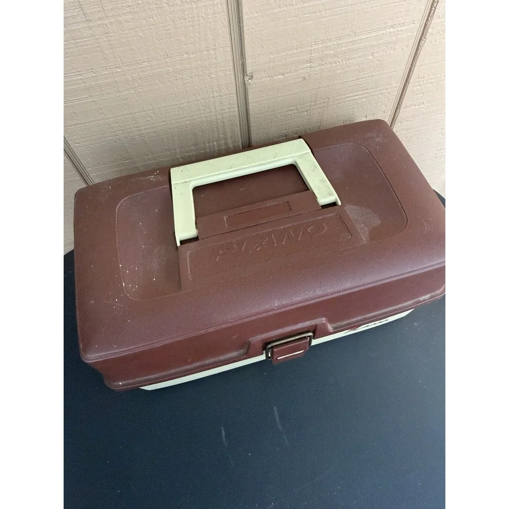 Vintage Plano Tackle Box Model 6303 w/ 3 Tier Fold Out Tray Fishing Made in USA